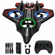 RC Fighter Jet Drone with LED Lights | Remote Control Quadcopter for Kids & Adults